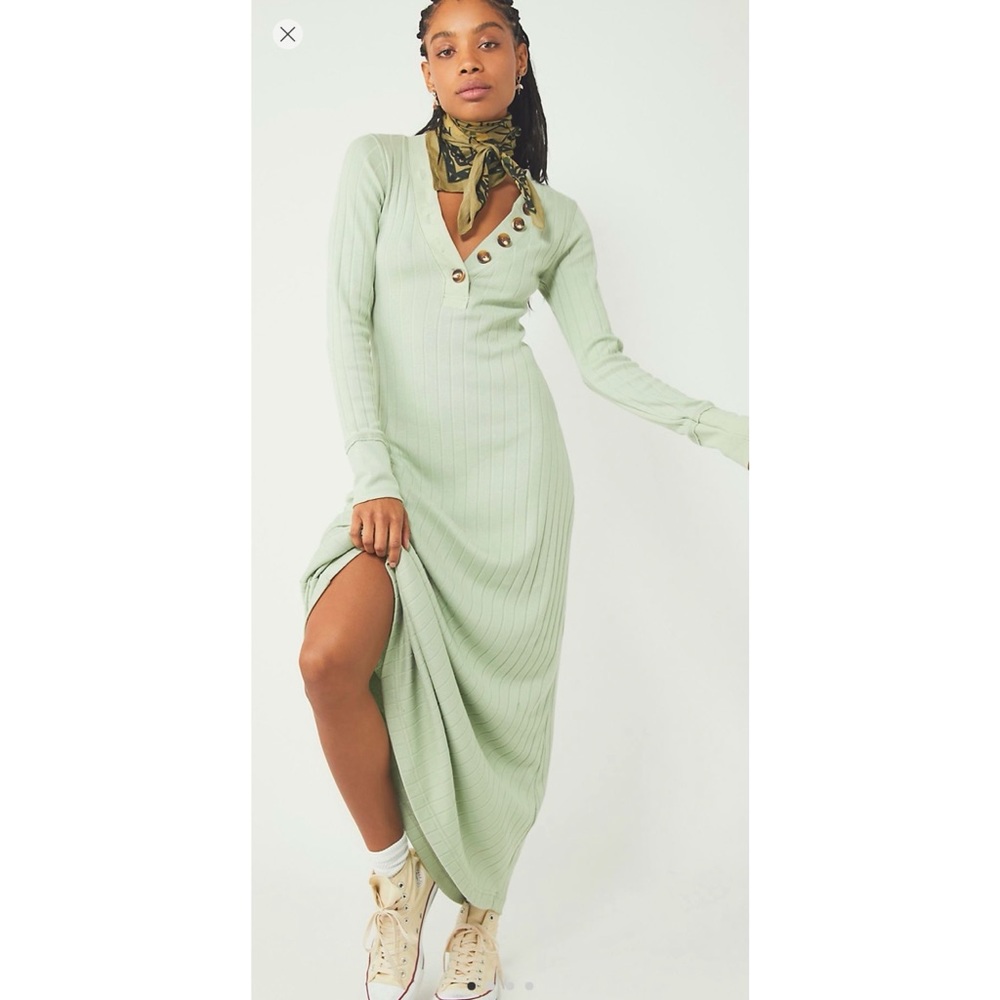 NWT FreePeople sunflower maxi dress